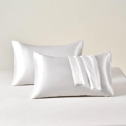 2Pcs Satin Pillowcase for Skin and Hair, Satin Pillow Cases Set of 2 Soft Breathable Smooth Cooling Pillow Covers for Sleeping