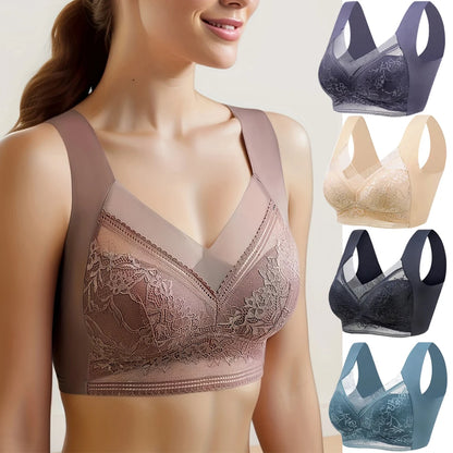 CloudSilk wireless plus size bra in ice silk