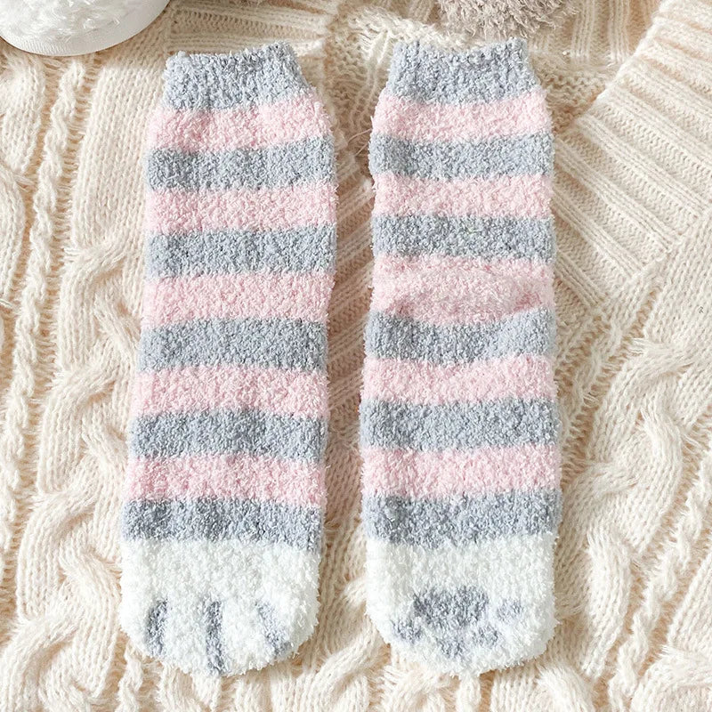 Cozy sleep socks flat lay