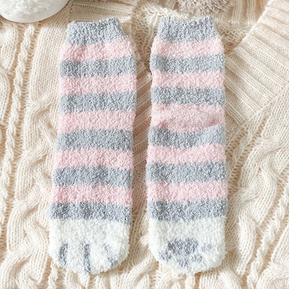 Cozy sleep socks flat lay