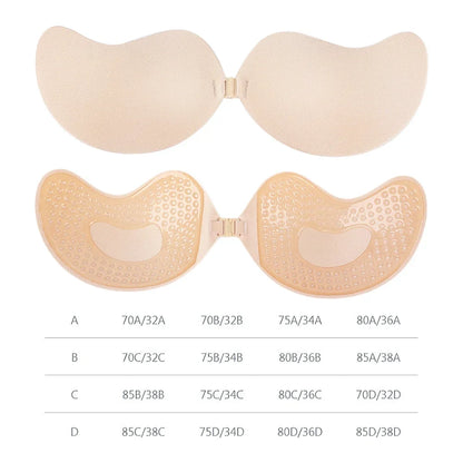 Invisible adhesive bra in Black