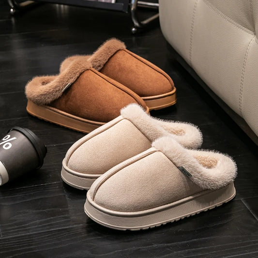 CloudStep Fluffy Slippers - womens plush non-slip house slippers
